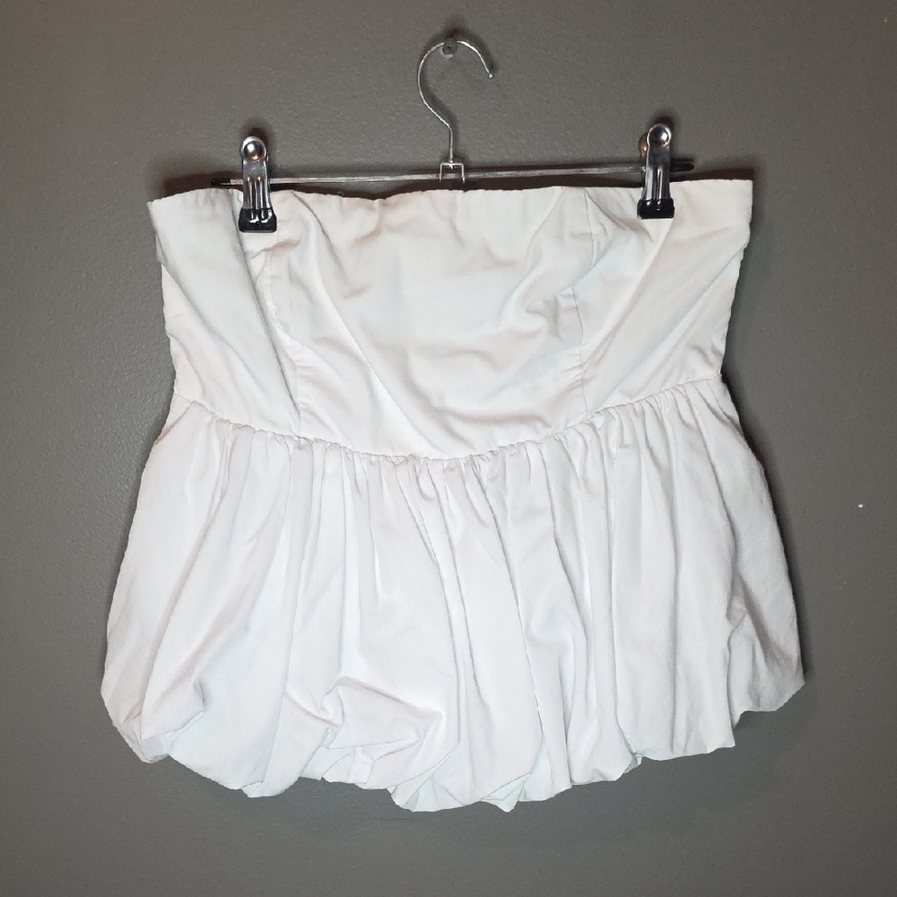Abercrombie & Fitch White Smocked Top